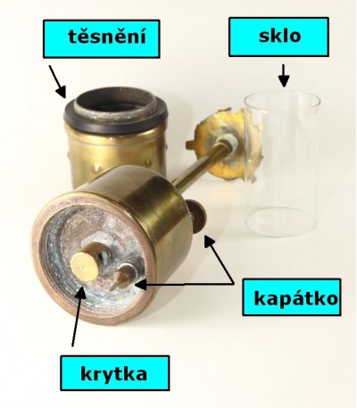 svítilna - náhradní díly, i kapátko